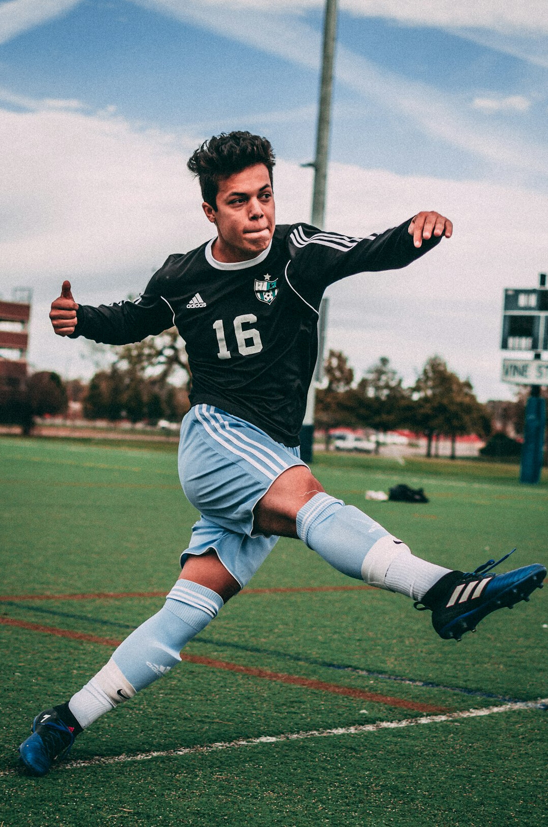 male athlete training outdoors